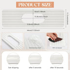 an Oval Hole White Faucet Mat for Kitchen Sink Bathroom 17.32" x 4.6" Kitchen - Image 2