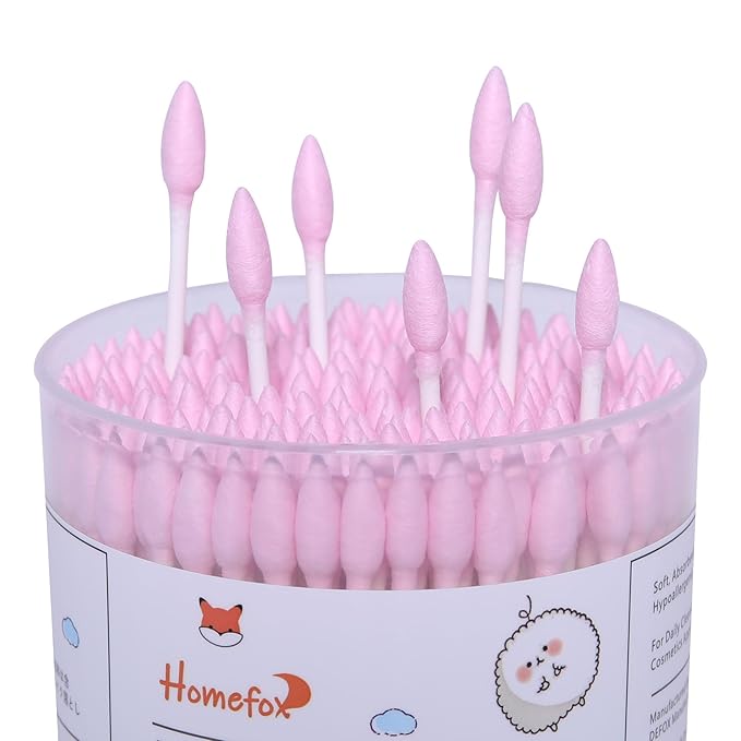 Pink Cotton Swabs Spiral Pointed - Image 3