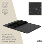 Umbra Udry Dish Rack and Microfiber Drying Mat – Space-Saving Design Folds Up - Image 5