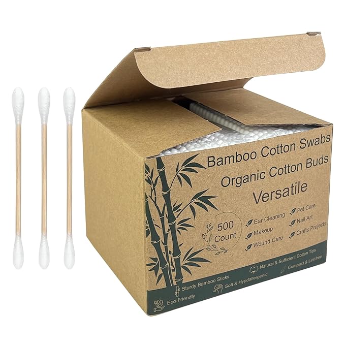 Bamboo Cotton Swabs by Garrelett