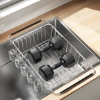 Dish Drying Rack in Sink, Extendable Stainless Steel Dish Drainers - Image 9