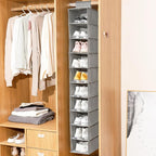 HomeBeyond 10-Shelf Hanging Closet Organizer, and Accessories, Space-Saving - Image 2