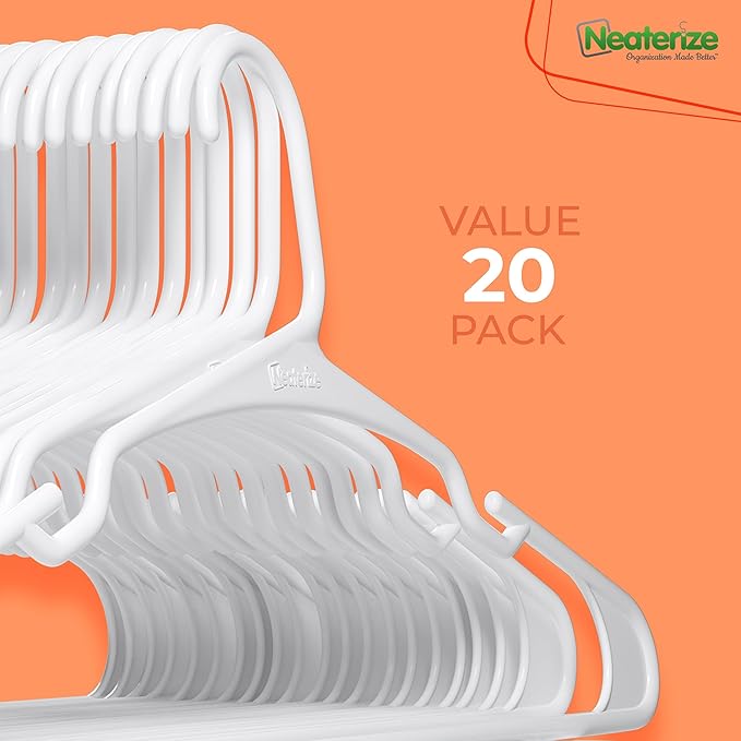 NEATERIZE Clothes Hangers Plastic 20 Pack - Image 7