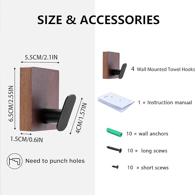 DELITON Adhesive Towel Hooks, Wall Hooks - Image 7