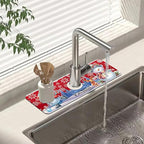 Chrismas Sink Splash Guard Faucet Mat Christmas Absorbent Fast Drying Mat Sink by Unknown