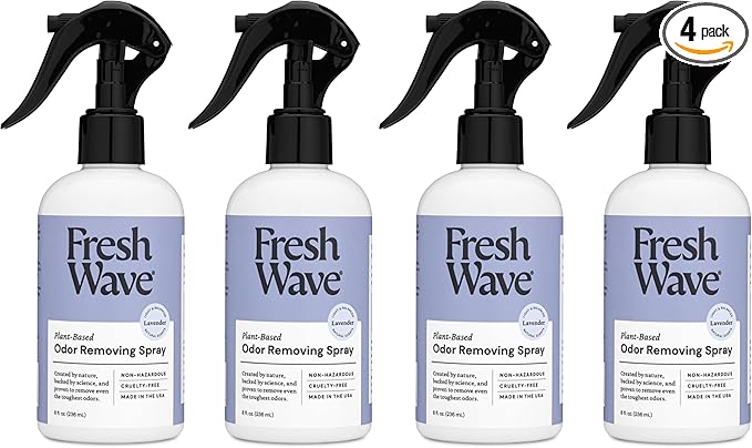 Fresh Wave Lavender Scent Odor Removing Spray, 8 fl. oz. | Pack of 4 | Odor by FreshWave
