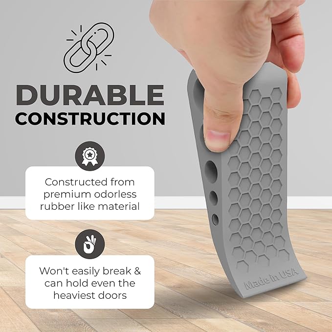 Door Stoppers for Bottom of Door Premium Floor Rubber Door Stop Wedge Made in - Image 6