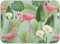 Tropical Palm with Lily and Flamingo Dish Drying Mat by OTVEE