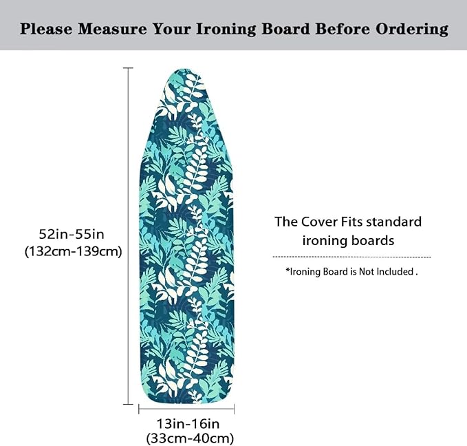 Watercolor Leaf Steam Ironing Board Cover Stain Resistant, Minimalism Leaves - Image 5