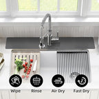 LOPNUR Faucet Mat for Kitchen Sink Protectors, 29 Inch Extra Long Kitchen Sink - Image 8