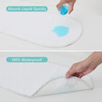 TILLYOU Waterproof Changing Pad Liners 6 Pack, 100% Cotton Reusable Cloth - Image 5