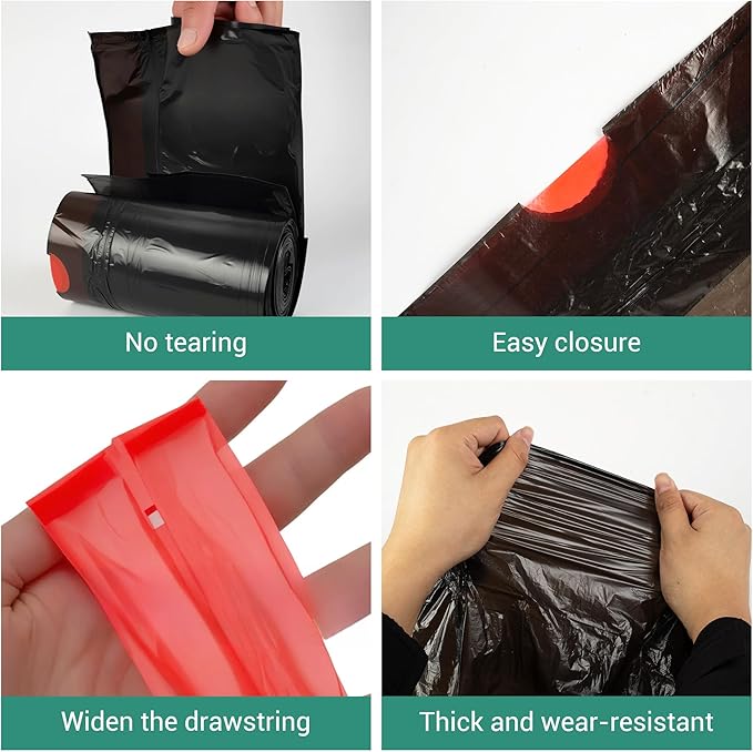 SWIHELP Drawstring Trash Bags 280 Counts 4 Gallon Garbage Bags 15 Liters - Image 3