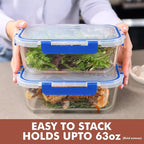 Razab 4 Pcs 1860ml / 63 Oz Large Glass Food Storage Containers - Image 2