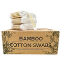 Cotton Swabs with Wooden Sticks/Double Tipped Natural Bamboo Cotton Buds 900pcs by qzcccecl
