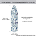 Blue Floral Print Ironing Board Cover Heavy Duty Thick Padding Iron Board - Image 5