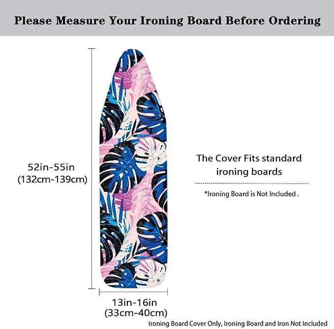 Tropical Palm Tree Leaves Ironing Board and Pad Standard Size Ironing Board - Image 5