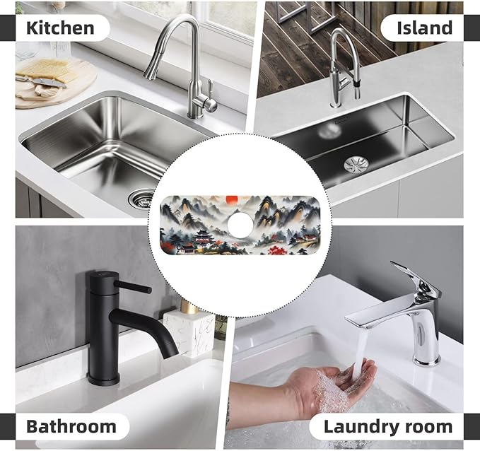 Chinese Sun Mountain Tower Garden Fashion Kitchen sink faucet pad, strong water - Image 8