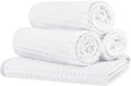 HOMEXCEL 4 Pack Premium Waffle Gym Towels, Ultra Soft Cooling Towels Highly by HOMEXCEL