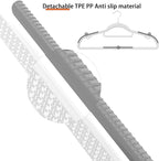 40 Pack Heavy Duty Plastic Hangers, Non Slip Clothes Hangers - Image 3