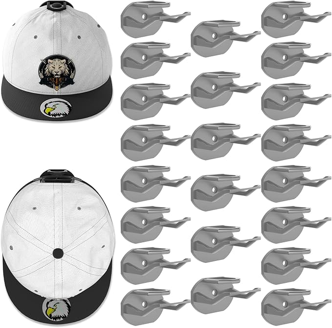 22 Pack Adhesive Hat Hooks for Wall, Super Strong Hat Rack for Baseball Caps by Niunuerga