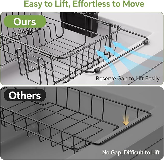 Simple Trending Expandable Dish Drying Rack in Sink, Adjustable Dish Drainers - Image 6