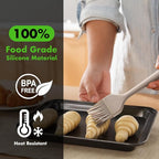 HOTEC Basting Brushes Silicone Heat Resistant Pastry Brushes Spread Oil Butter - Image 3
