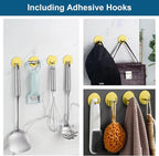 Diesisa Razor Holder for Shower + Adhesive Wall Hooks, Premium 304 Stainless - Image 3