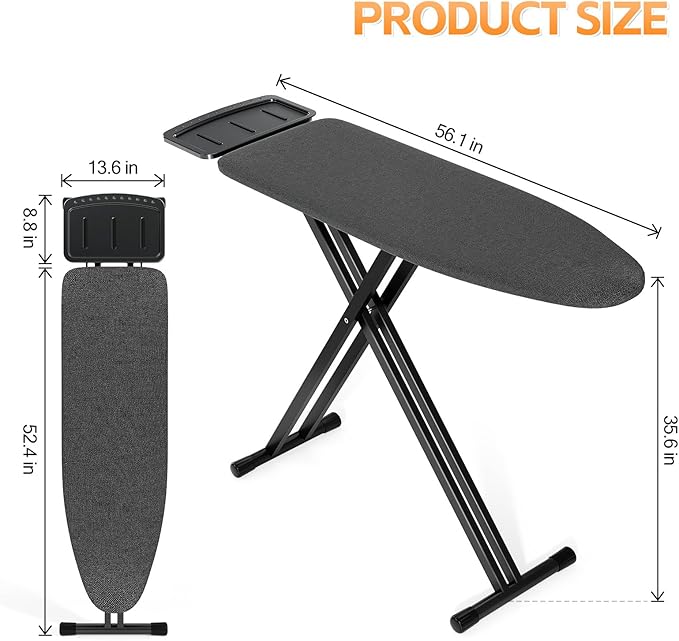 APEXCHASER Ironing Board Full Size, Iron Board and Ironing Board Set Height - Image 8