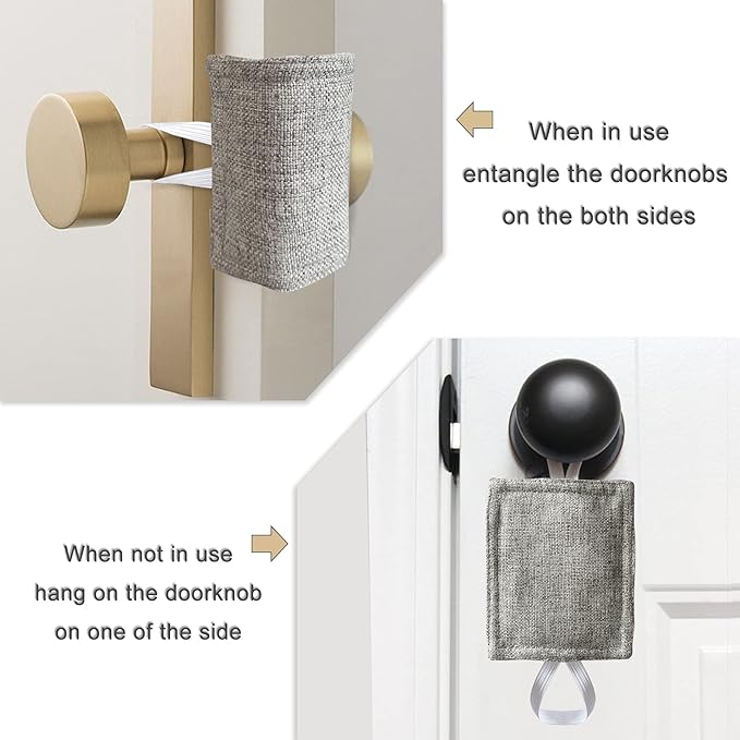 Door Silencer Padded Door Latch Cover, Baby Door Cushion Quiet Closer Door Lock - Image 3