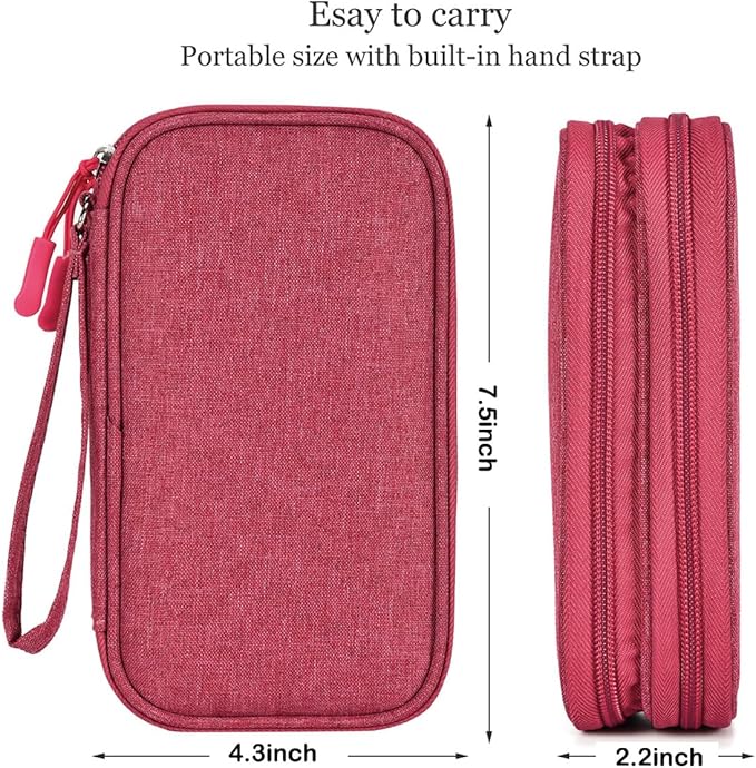 Small Cable Organizer Bag, Charger Organizer Case Pouch Travel Bag, Waterproof - Image 4