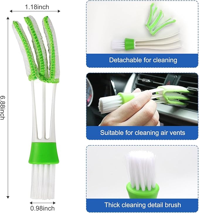 Car Interior Duster Detail Brush Cleaning Kit, Soft Microfiber Towels Dashboard - Image 5