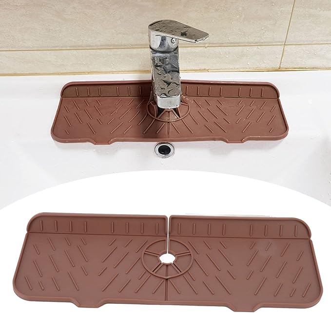 OUKENS Sponge Holder for Kitchen Sink, Silicone Faucet Mat for Kitchen Sink - Image 6