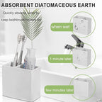 Diatomite Toothbrush Holder 2 Slots Tooth Brush Holder - Image 3