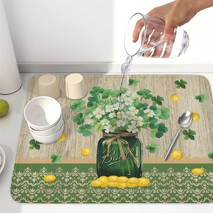 St Patricks Day Dish Drying Mat - Image 6