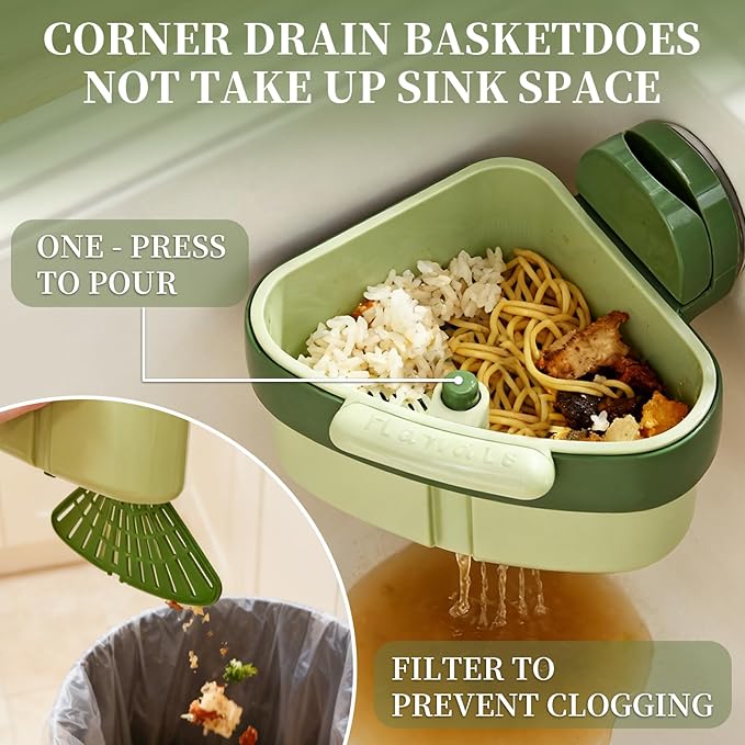 2026 New Suction Cup Sink Strainer | Corner Sink Strainer | Sinks Trash Food - Image 2
