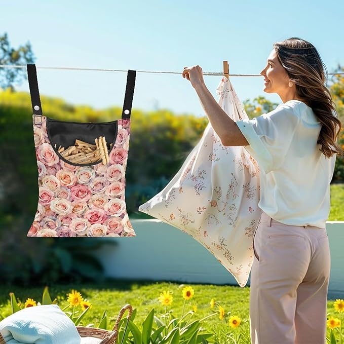 Clothes Pin Hanging Bag with Hanging Rope - Image 2