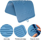 Blue Silicone Dish Drying, Mat Dish Mats - Image 3