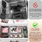 25 Pcs Clear Drawer Organizer, Adjustable Drawer Storage Box, 3-Size Desk - Image 4