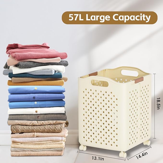 57L Collapsible Laundry Basket - Image 6
