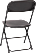 Flash Furniture Hercules Series Big & Tall Stackable Plastic Folding Chairs, Extra Wide Commercial Event Seats, Set of 4, Black - Image 9