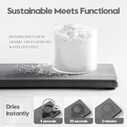 3PCS Water Absorbing Soap Dish Sponge Holder, Diatomite Stone Drying Tray Mat - Image 5