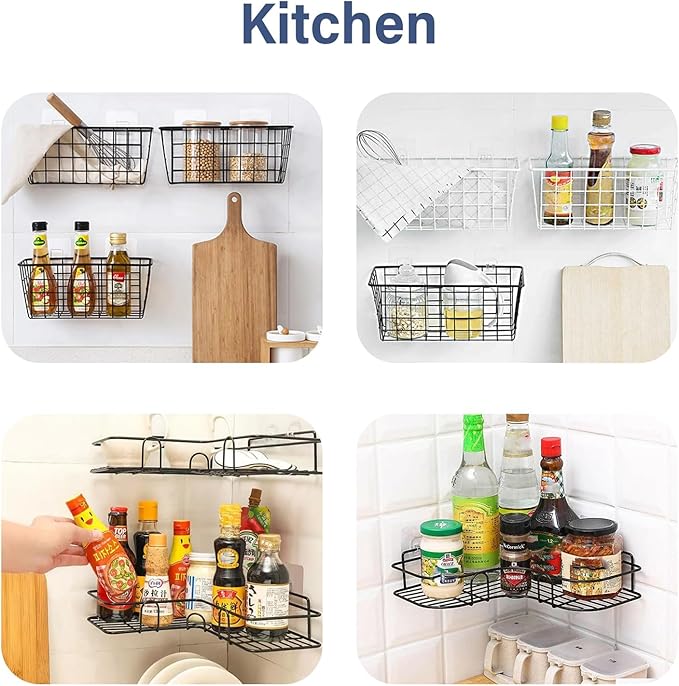 YOLOPLUS+ 8 Pack Shower Caddy Adhesive Hooks Replacement, Strong Sticker Hooks - Image 6