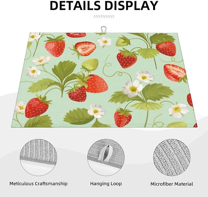 Large Dish Drying Mats For Kitchen Counter Microfiber Kitchen Drying Mat XL - Image 4