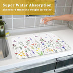 Watercolor Floral Dish Drying Mat - Image 7
