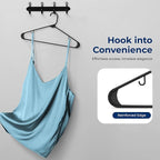 SereneLife 150-Piece Plastic Hangers Black – Heavy Duty Non-Slip Clothes Hanger - Image 6