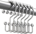 Titanker Shower Curtain Hooks Rings, Rust-Resistant Metal Double Glide Shower by Titanker