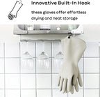 Myungjin 2 Pairs Reusable Waterproof Non-Slip Honeycomb Grip Latex Rubber Gloves - Image 4