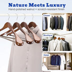 HOUSE DAY Wide Shoulder Wooden Hangers, Suit Hangers - Image 7