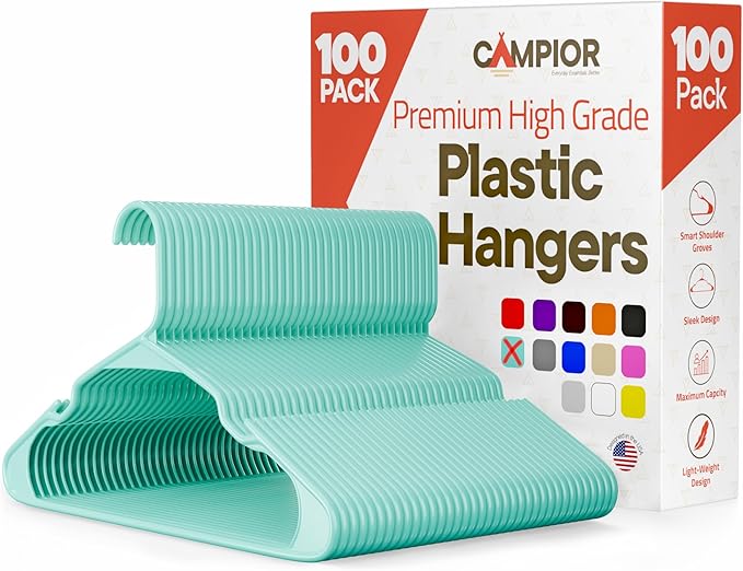 Plastic Clothes Hangers – Heavy Duty Hanger Set, by Campior