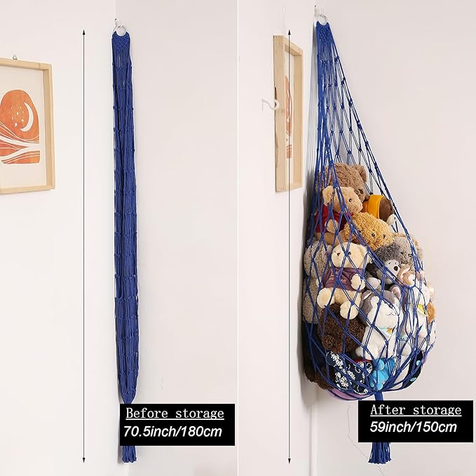 Stuffed Animal Storage Toy Hammock Corner Hanging Net - Image 4